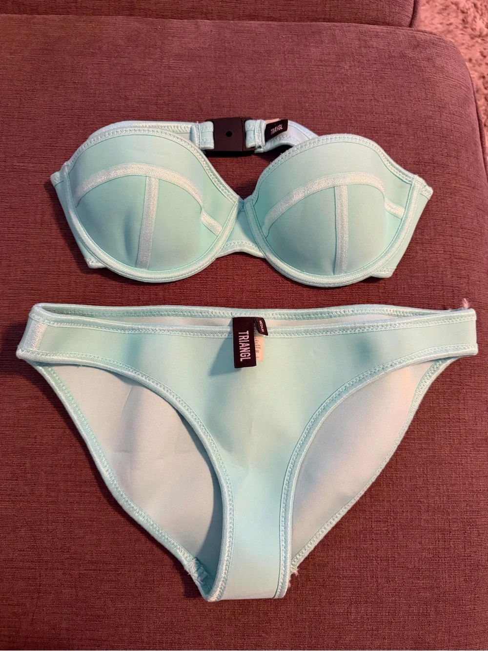 triangl swimwear Mint Strapless Bandeau Bikini Set
